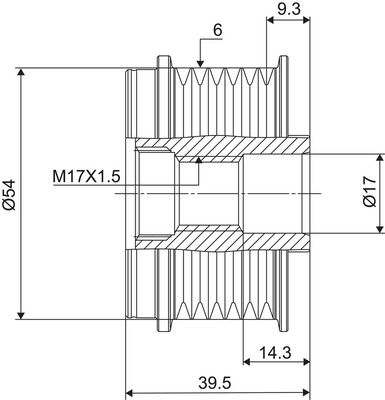 Poulie roue libre, alternateur VALEO NEW SPARE PART