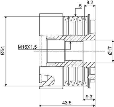 Poulie roue libre, alternateur VALEO NEW SPARE PART