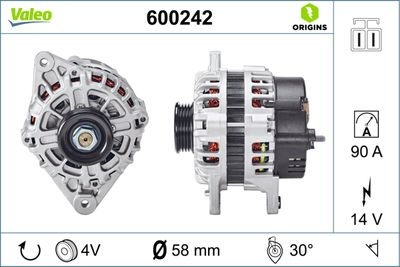 Dynamo / Alternator VALEO ORIGINS NEW OE TECHNOLOGY