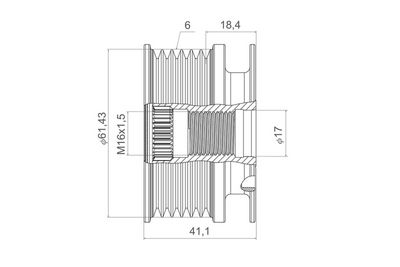 Poulie roue libre, alternateur VALEO NEW SPARE PART