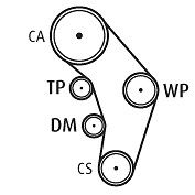 Waterpomp + distributieriem set