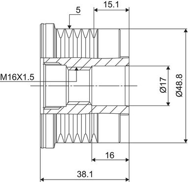 Poulie roue libre, alternateur VALEO NEW SPARE PART