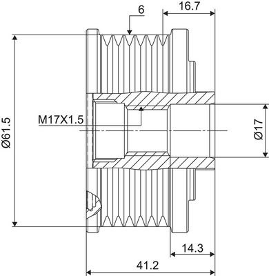 Poulie roue libre, alternateur VALEO NEW SPARE PART