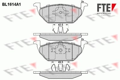 Kit de plaquettes de frein, frein à disque