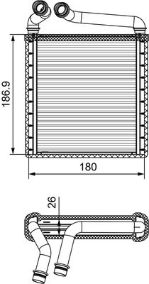 Kachelradiateur, interieurverwarming