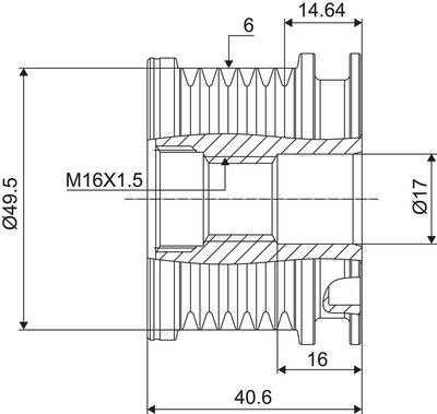 Poulie roue libre, alternateur VALEO NEW SPARE PART