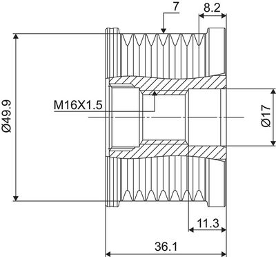 Poulie roue libre, alternateur VALEO NEW SPARE PART