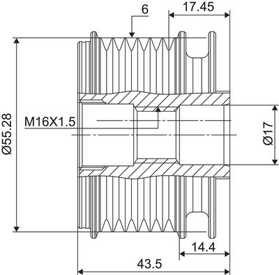 Poulie roue libre, alternateur VALEO NEW SPARE PART